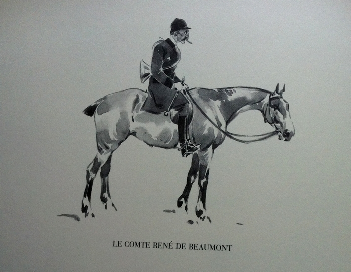 Le comte René de Beaumont - Illustration tirée de l'ouvrage La Vénerie française contemporaine (1914) - Le Goupy (Paris)